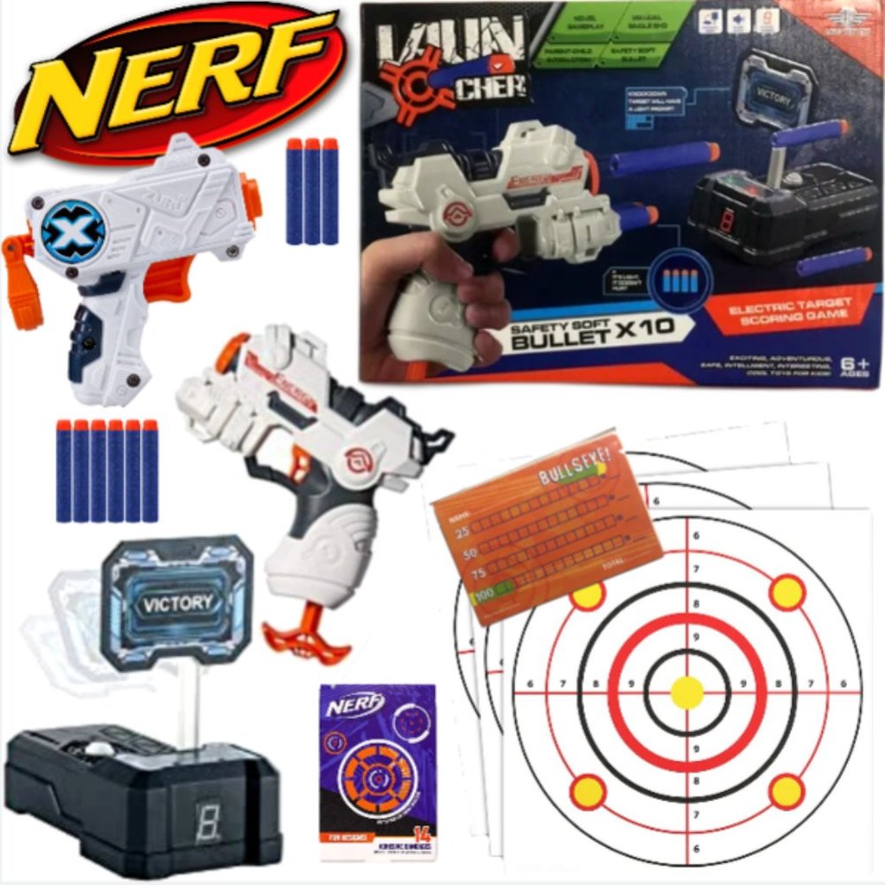 Nerf Launcher & Electric Target Scoring Game Set